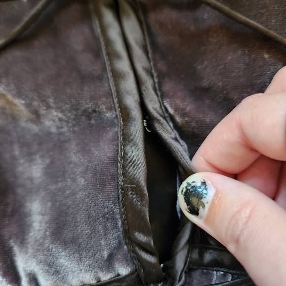 Vintage Banana Republic Purple Velvet Tie Front Top - Picture 6 of 10